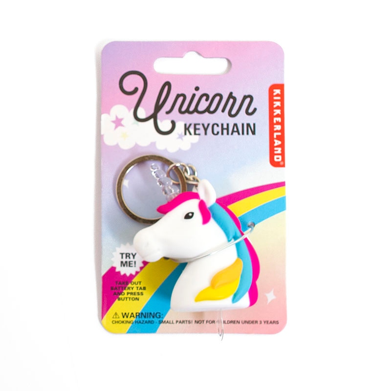 Kikkerland, Keychain/Keytag, Home & Auto, Unicorn, LED, 329419